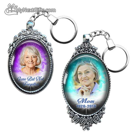 Personalized Photo Keychain With Memorial Years and Quotes